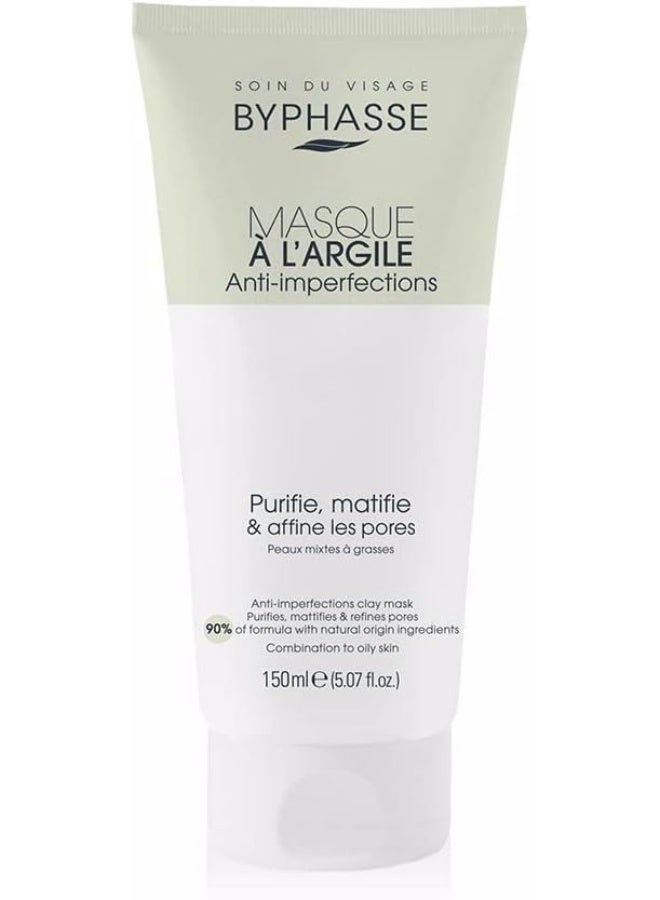 Byphasse Clay face mask - Anti-imperfections 150ml
